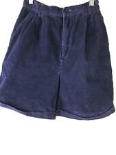 Join the Club Corduroy Blue Shorts Girl's 16 / Womens XS-S Mom Shorts picture