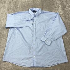 Stafford Travel Performance Super Dress Shirt Men's BIG 20 Long Sleeve Blue picture