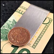 New Credit Card Money Clip Wallet Antique Indian Head Penny Tails Coin 1 Cent picture