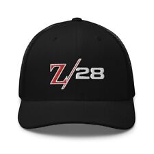 Chevy Camaro Z28 1969 Z/28 Emblem Muscle  Black Trucker Cap Snapback Hat picture