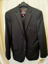 Kenneth Cole Awareness Men's Suit Size 38R Slim Fit Black Wool Tailored 3 Piece picture