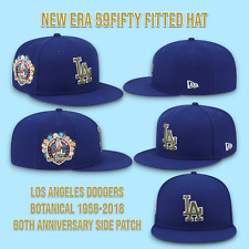 New Era Los Angeles Dodgers Botanical 59FIFTY Fitted Hat Cap 60 Year Patch 7 1/2 picture