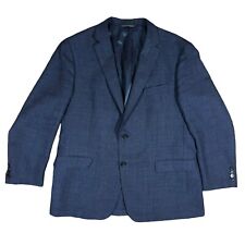 Ralph Lauren Jacket Mens 46R Blue Windowpane Plaid 2 Button Blazer Sport Coat picture