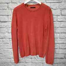 Adolfo Dominguez Thermal Knit Long Sleeve Shirt Coral Orange Mens Size 6 (US L) picture