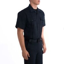 New: Blauer Short Sleeve Black Cotton Police Uniform Shirt / 8713X picture