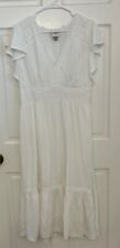 Knox rose White Ruffle Boho Maxi Dress Size XL picture