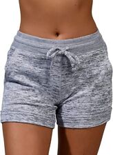 90 Degree by Reflex Soft Activewear Lounge Shorts + Pockets and Drawstring Women picture