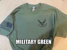 Air Force Military T-shirt With DD-214 Alumni USAF Chest Logo 188G picture