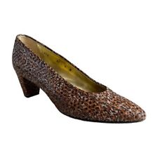 Walter Steiger Animal Print Sequin Leather Italian Classic Pumps Size 6 picture