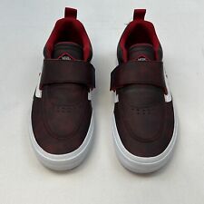 Vans Mens Kyle Pro 2 VN0A4UW3REB Red Black Leather Strap Sneaker Shoes Sz 7.5 picture