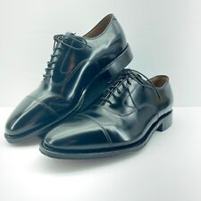 Johnston Murphy Dress Shoes Mens 9.5 D/B Melton Black Cap Toe Oxfords 22-02981 picture