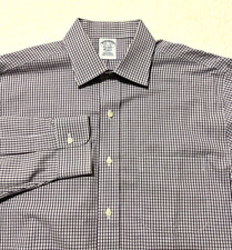 Brooks Brothers Dress Shirt NON IRON Supima Cotton Long Sleeve Check Men's 15.5 picture