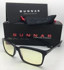 New GUNNAR Computer Glasses HAUS 52-15 140 Black Frames with Amber Yellow Lenses picture