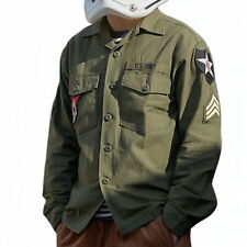 Mens Military OG107 Utility Shirt Japanese Outdoor Army Workwear Cargo Overshirt picture