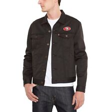 Men's San Francisco 49ers Levi's Black Twill Trucker Button-Up Jacket 181940001 picture