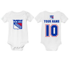 PERSONALIZED New York Rangers Newborn Baby Shirt Kids Hockey Baby Bodysuit Tee picture