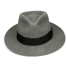 Indiana Jones Style 100% Wool Felt Fedora Brown Hat Crushable Water Repellent picture