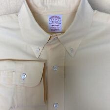 Vintage Brooks Brothers Madison Shirt Mens 16 34 Yellow Oxford Button Down picture