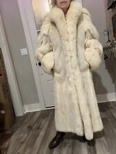 REDUCED Soft Cream Colored Mink W/Fox Trim . Perfect Condition Med/10;$995 picture