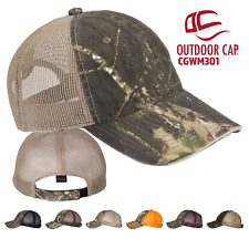 Outdoor Cap baseball Washed Brushed Mesh-Back Camo Cap Tracker Hat CGWM301 picture