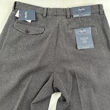 NWT Nautica Rigger Double Pleat Pants Men 34x32 Gray Heather Thick Cotton VTG picture