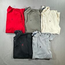 Lot of 5 Polo Ralph Lauren Short Sleeve Polo Shirt Mens XL Classic Regular picture