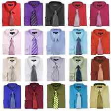 Men's Dress Shirts With Matching (Random design) Tie Set Cotton-Blend Shirt Set picture