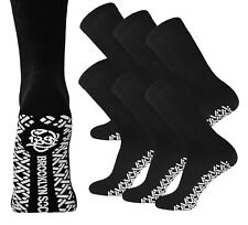 Non-Skid Diabetic Crew Socks, Non Binding Top Therapeutic Cotton Gripper Socks picture