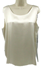New/Old Stock NWT Galinda 100% Silk Beige/Gray Tank Top Women Size L picture