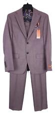 Tallia Men's Slim-Fit Stretch Wool Blend 2-Piece Suit Plum 36S 30x30 NWT picture