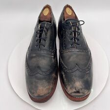 Bed Stu Cobbler Series Men Size 11.5 Distressed Brown Leather Oxford Dress Shoe picture