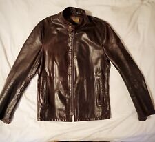 Schott Perfecto Leather Cafe Racer Jacket - unlined summerweight picture