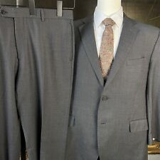 Jos A Bank Signature Gold 48R 37 x 30 Gray Birdseye 100% Wool 2Btn Suit picture