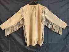 New Men Native American Mountain Man Buckskin Leather War Shirt picture