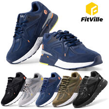Fitville Extra Wide Sneakers Arch Fit Comfort Men Walking Shoes for Flat Feet picture
