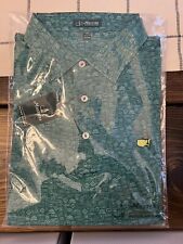 2024 Masters Peter Millar Green Print Golf Shirt NWT Size XL picture