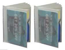 New 2 Clear Plastic Wallet Inserts Billfolds, Bifold and Trifold picture
