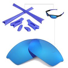 WL Polarized Ice Blue Replacement Lenses And Rubber Kit For Oakley Flak Jacket picture