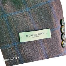 NWT BURBERRY London Blazer 40R Bond St. Windowpane W Garment Bag $895 picture