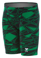 TYR Mantova Jammer, Men's Size 26, Black/Green NEW MSRP $54.99 picture