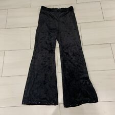Silverado Black Velvet Elastic waist pants Size XL  Sides/hem studded picture