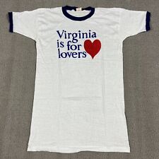Vintage 70's Virginia Is For Lovers T Shirt Single Stitch Ringer Men's NOS Hanco picture