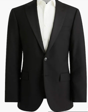 J.Crew $498 Thompson Peak Lapel Tuxedo Jacket Black Size 38S AZ235 picture