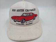 Vintage 1967 Corvette Bun Austin Chevrolet Sterling IL Mesh Snapback Hat Cap Men picture
