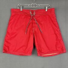 VTG Birdwell Beach Britches Board Shorts Mens 37 Red Swim Trunks Made in USA picture