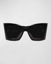 M119 BLAZE-001 Black Gold Brand Logo Cat Eye Women Sunglasses picture