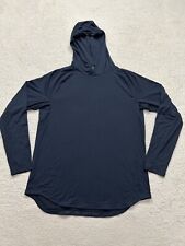 Nice Lululemon Mens XL License to Train Hooded Shirt Navy Blue Style LM3CXOS picture
