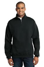 JERZEES Mens Long Sleeve NuBlend 1/4 Zip Cadet Collar Sweatshirt 995M picture