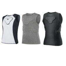 3pcs Youth Boy Padded Compression Shirt Vest Rib Chest Protector Black+White+Ger picture
