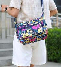 Floral Pattern Crossbody Bag, Fashion Nylon Shoulder Women's Multi Pocket Bag picture